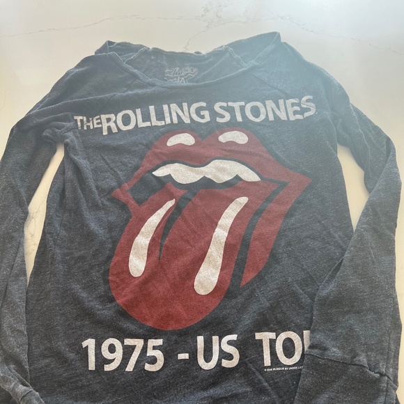 Vintage Rolling Stone off shoulder women’s long sleeve tshirt - Picture 1 of 3